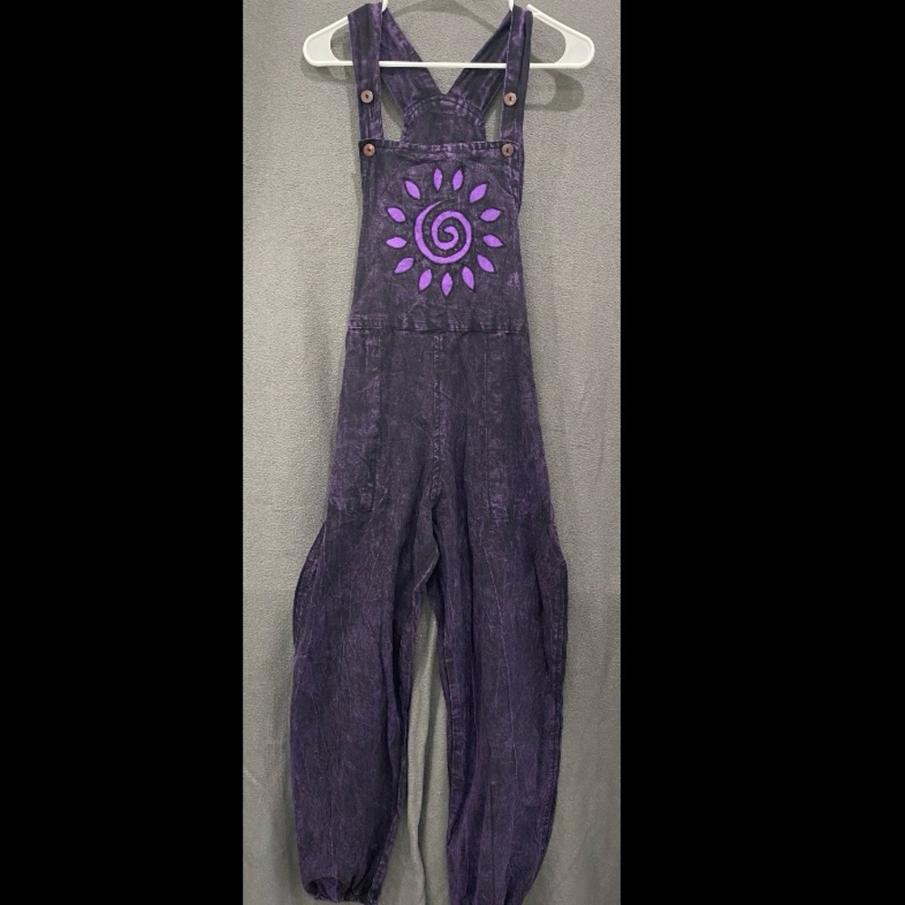 *BRAND NEW* Women’s Black&Purple Tie Dye Overalls